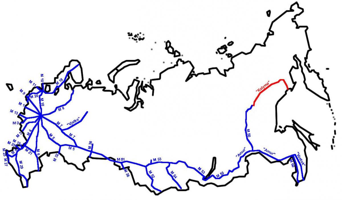 Mapa de conducción de Rusia