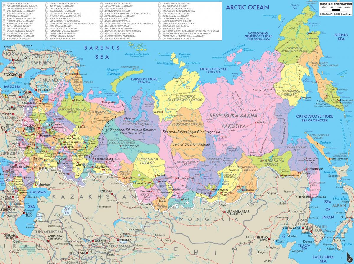 Mapa de la ciudad de Rusia