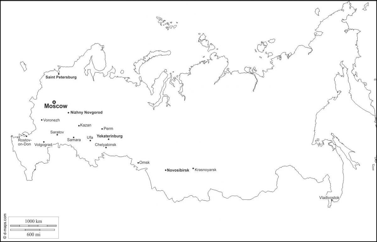 Mapa de Rusia vacío
