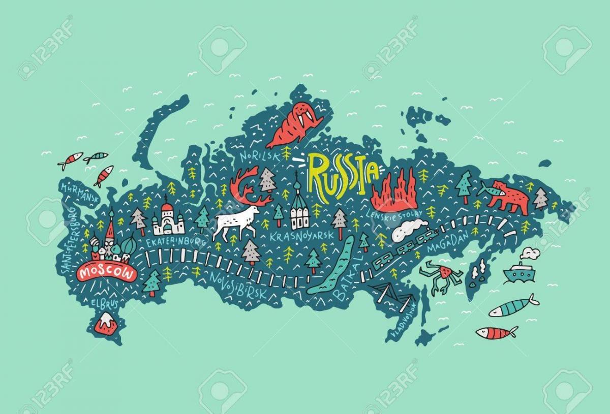 Mapa de viaje de Rusia